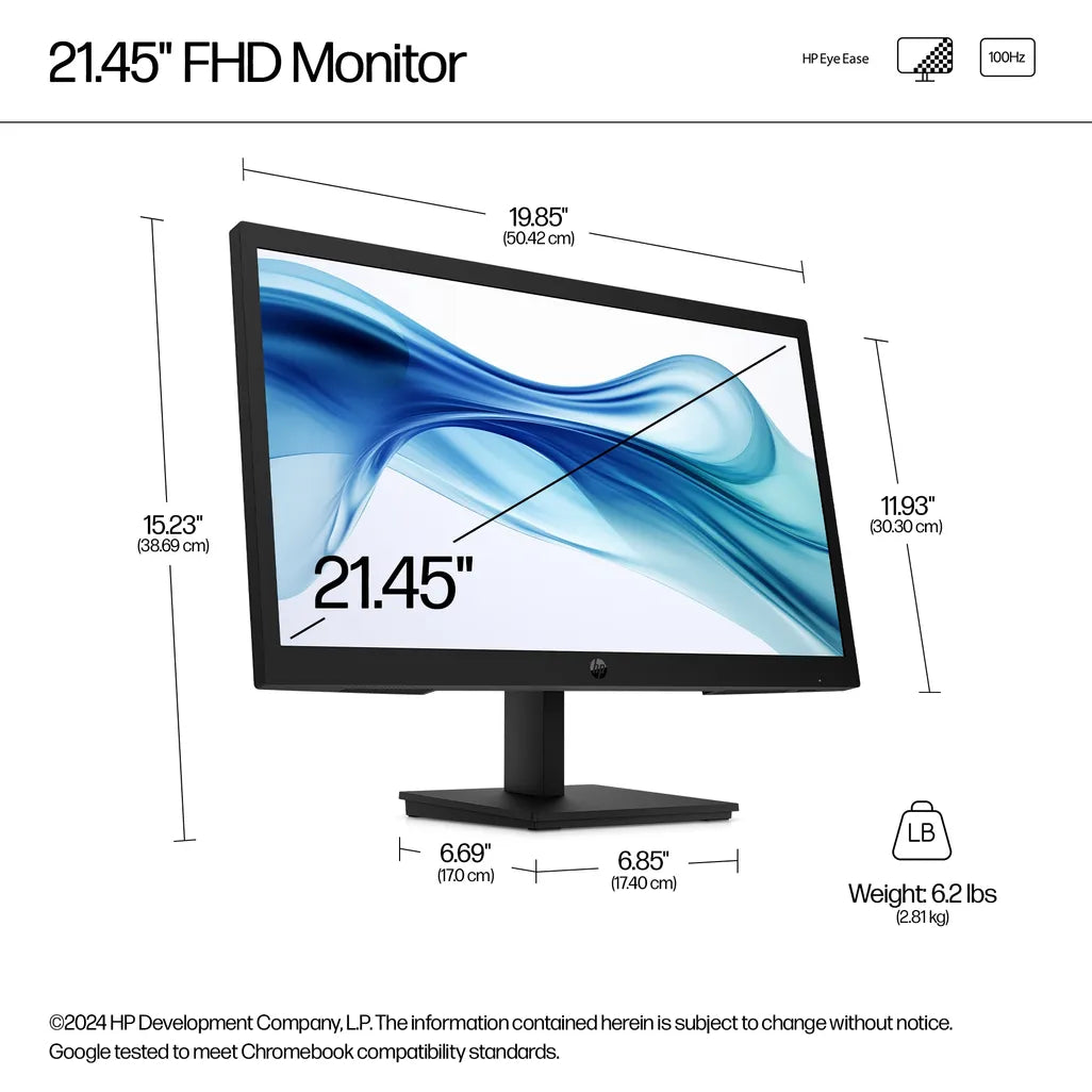 HP Series 3 Pro 322pv 21.45-inch 1920 x 1080p FHD 16:9 100Hz 5ms LED VA Monitor - iDesign Communications