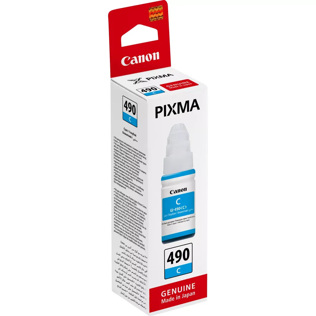 Canon GI-490C Cyan Printer Ink Cartridge Original - iDesign Communications