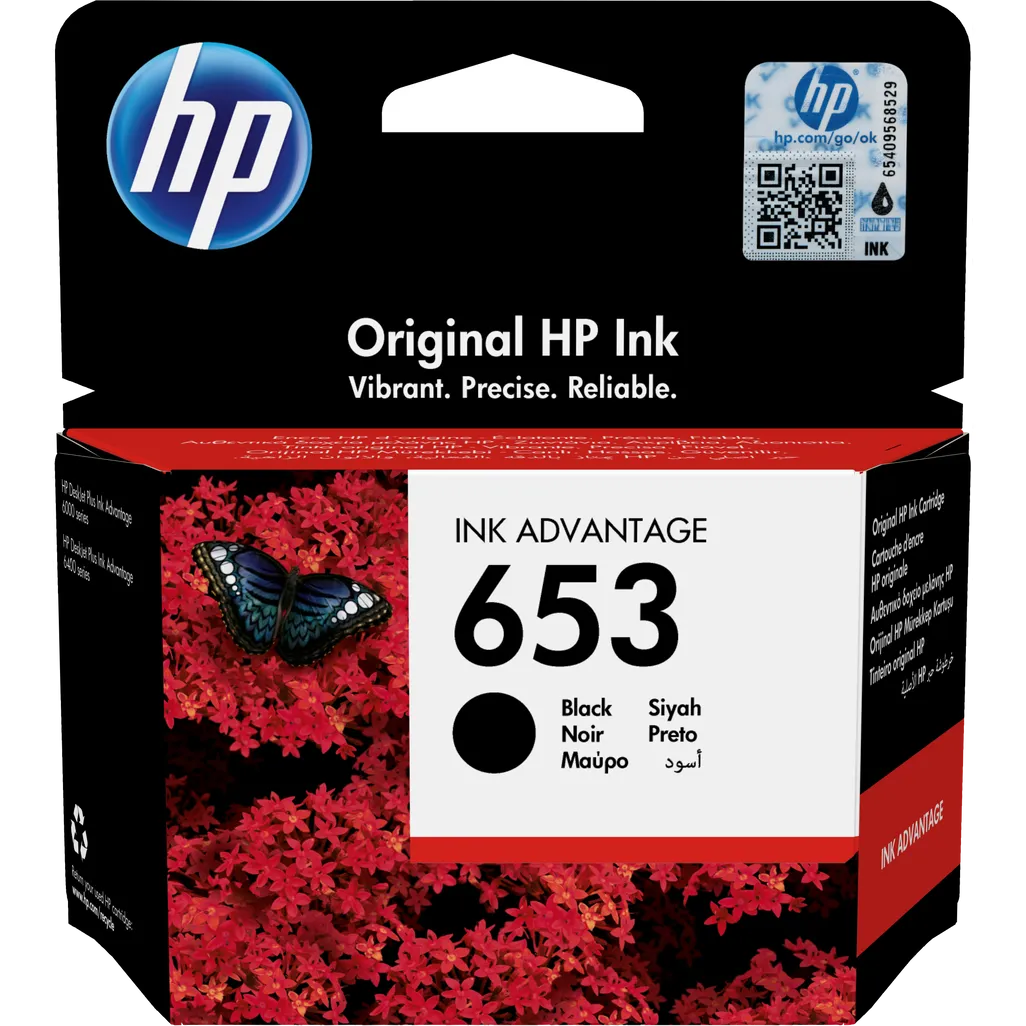 HP 653 Ink Advantage Black Standard Yield Printer Cartridge Original - iDesign Communications