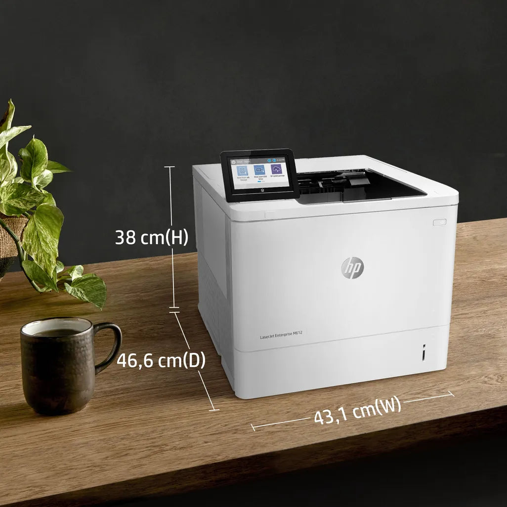 HP LaserJet Enterprise M612dn Mono A4 Duplex Laser Printer - iDesign Communications