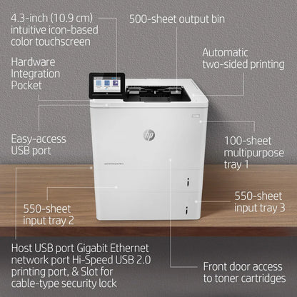 HP LaserJet Enterprise M612dn Mono A4 Duplex Laser Printer - iDesign Communications
