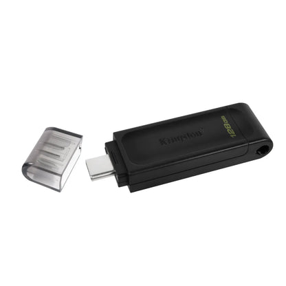 Kingston DataTraveler 70 USB Flash Drive 128 GB USB Type-C 3.2 Gen 1 Black - iDesign Communications