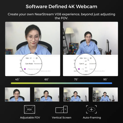 NearStream V08AF: 4K AI Noise-Canceling & AI Framing Webcam - iDesign Communications