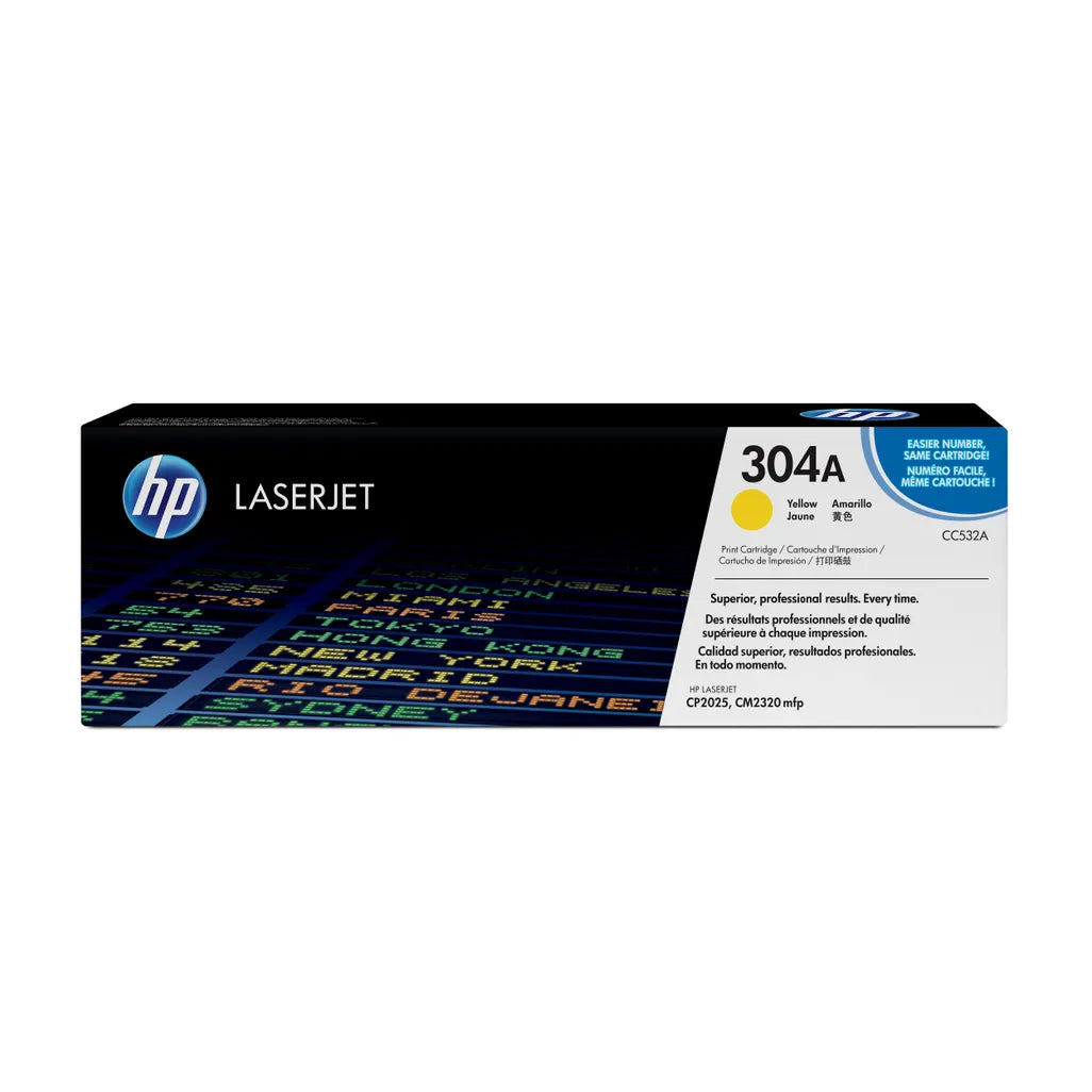 HP 304A Yellow Toner Cartridge 2,800 Pages Original - iDesign Communications
