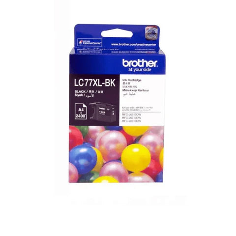 Brother LC77XL-BK Black High Yield Ink Cartridge Original - iDesign Communications