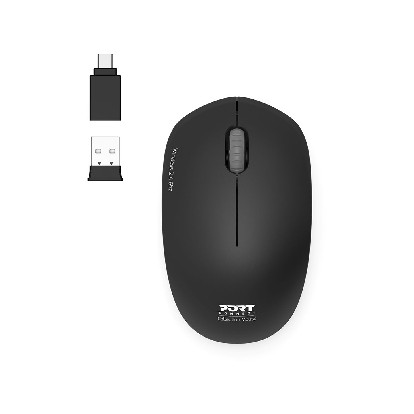 Port 2.4GHz Collection II Graphite Wireless Mouse - iDesign Communications
