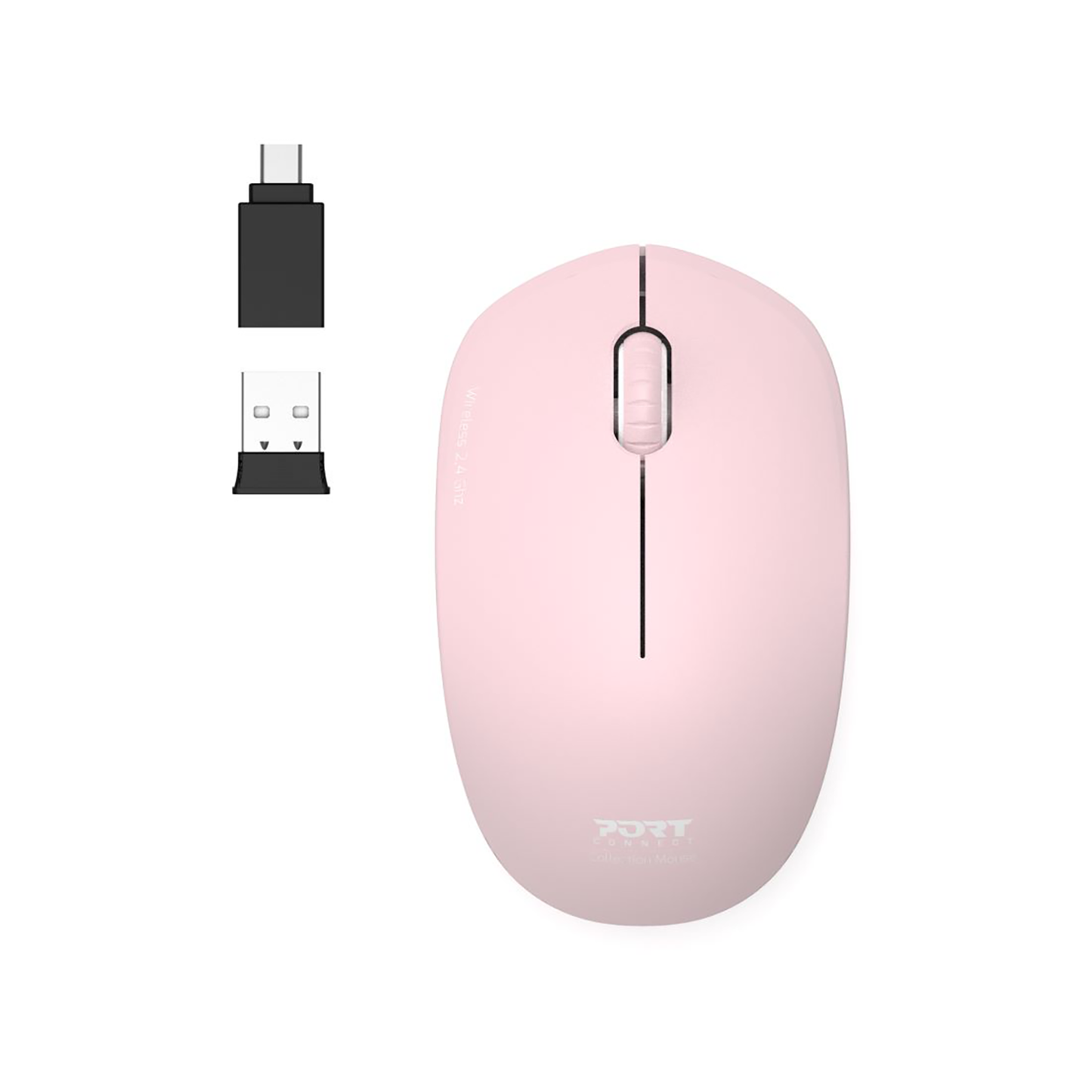 Port 2.4GHz Collection II Blush Wireless Mouse - iDesign Communications