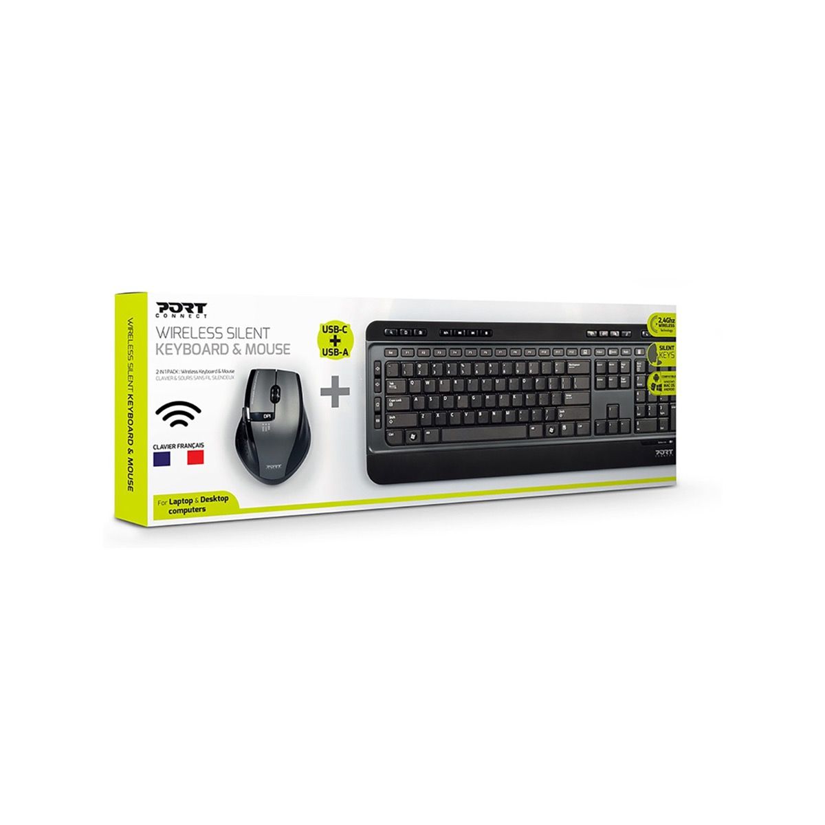 Port Black Wireless Keyboard & Mouse Combo - iDesign Communications