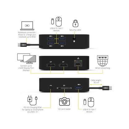 Port Docking Station Type-C Travel Cable - iDesign Communications