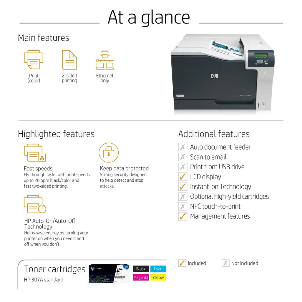HP LaserJet Professional CP5225DN A3 Colour Laser Printer - iDesign Communications