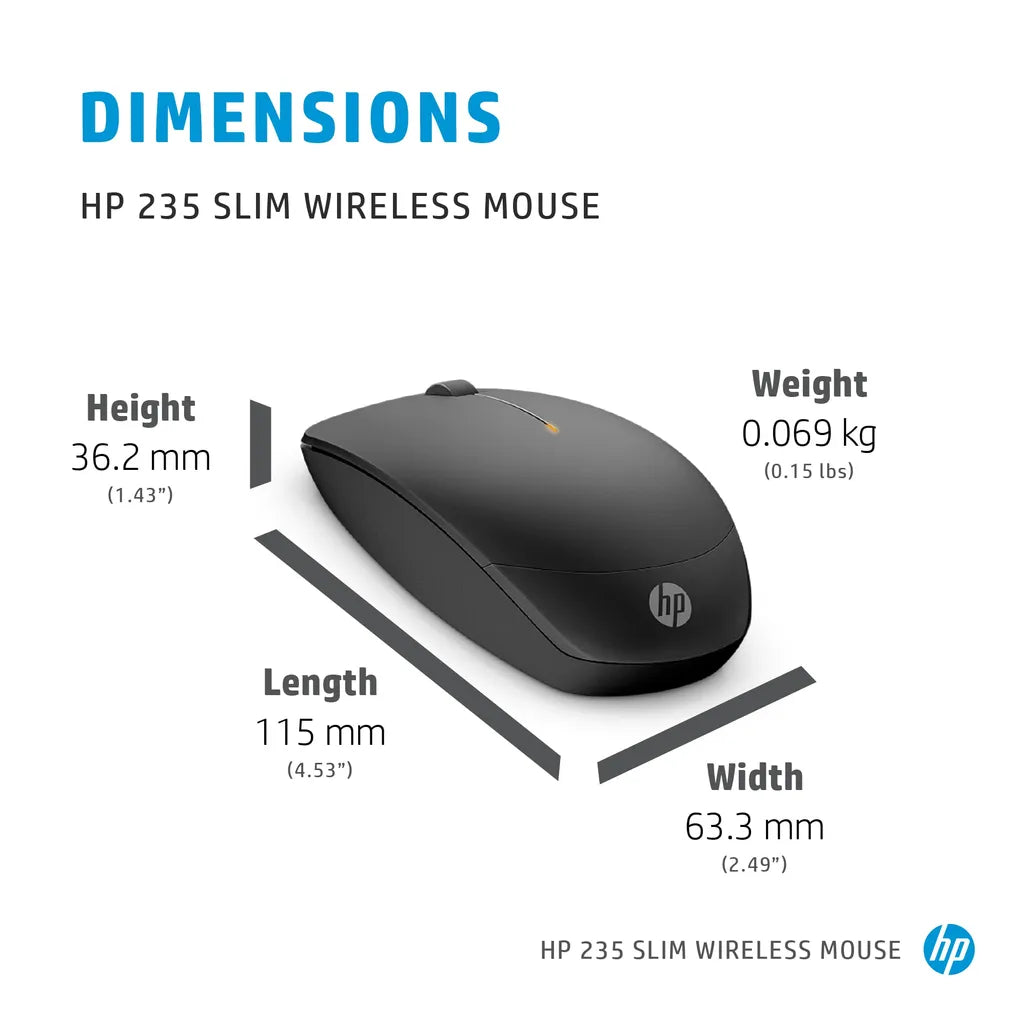 HP 235 Slim Wireless Mouse - iDesign Communications