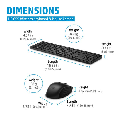 HP 655 Wireless Keyboard and Mouse Combo - iDesign Communications