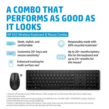 HP 655 Wireless Keyboard and Mouse Combo - iDesign Communications