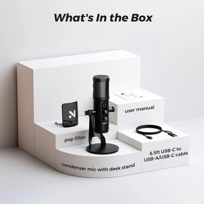 NearStream AM35U: AI Noise-Canceling USB Condenser Microphone - iDesign Communications