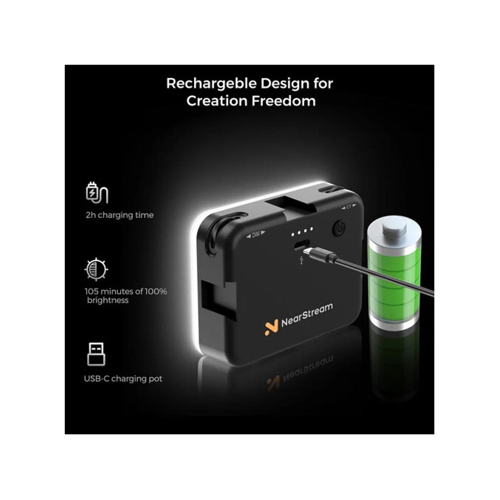 Nearstream SL10B Selfie Light, Webcam Light for Video Conference - iDesign Communications