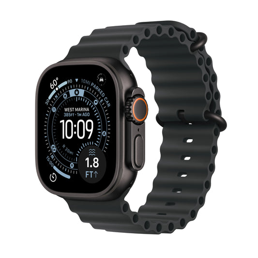 Apple Watch Ultra 3 |  GPS + Cellular 49MM | Black Titanium Case with Black Ocean Band - iDesign Communications
