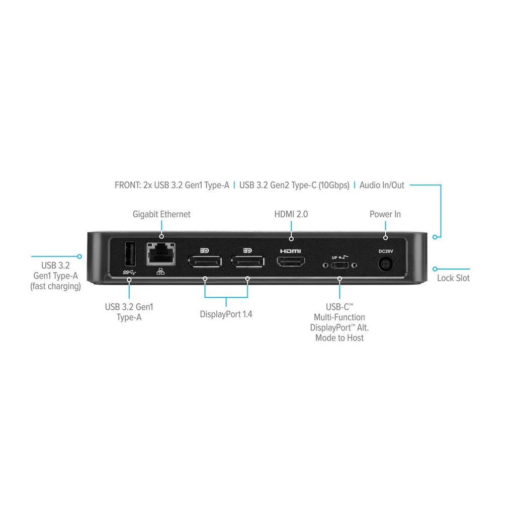 Targus USB-C™ Multi-Function DisplayPort™ Alt. Mode Docking Station with 85W Power - iDesign Communications