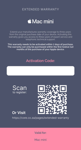 Extended Warranty: Mac mini - iDesign Communications