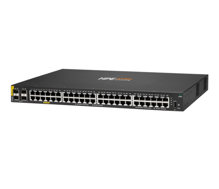 HPE Aruba CX 6000 48-port Gigabit PoE Switch with 4x SFP ports - iDesign Communications