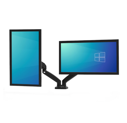 Port Dual-Screen Vesa Mountable up to 32" Desk Monitor Arm - iDesign Communications