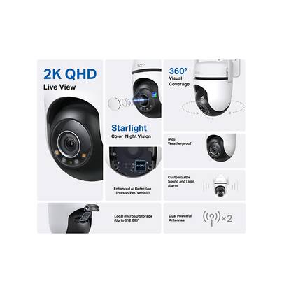 TP-Link TAPO C520WS 4MP Outdoor Pan Tilt IP Camera