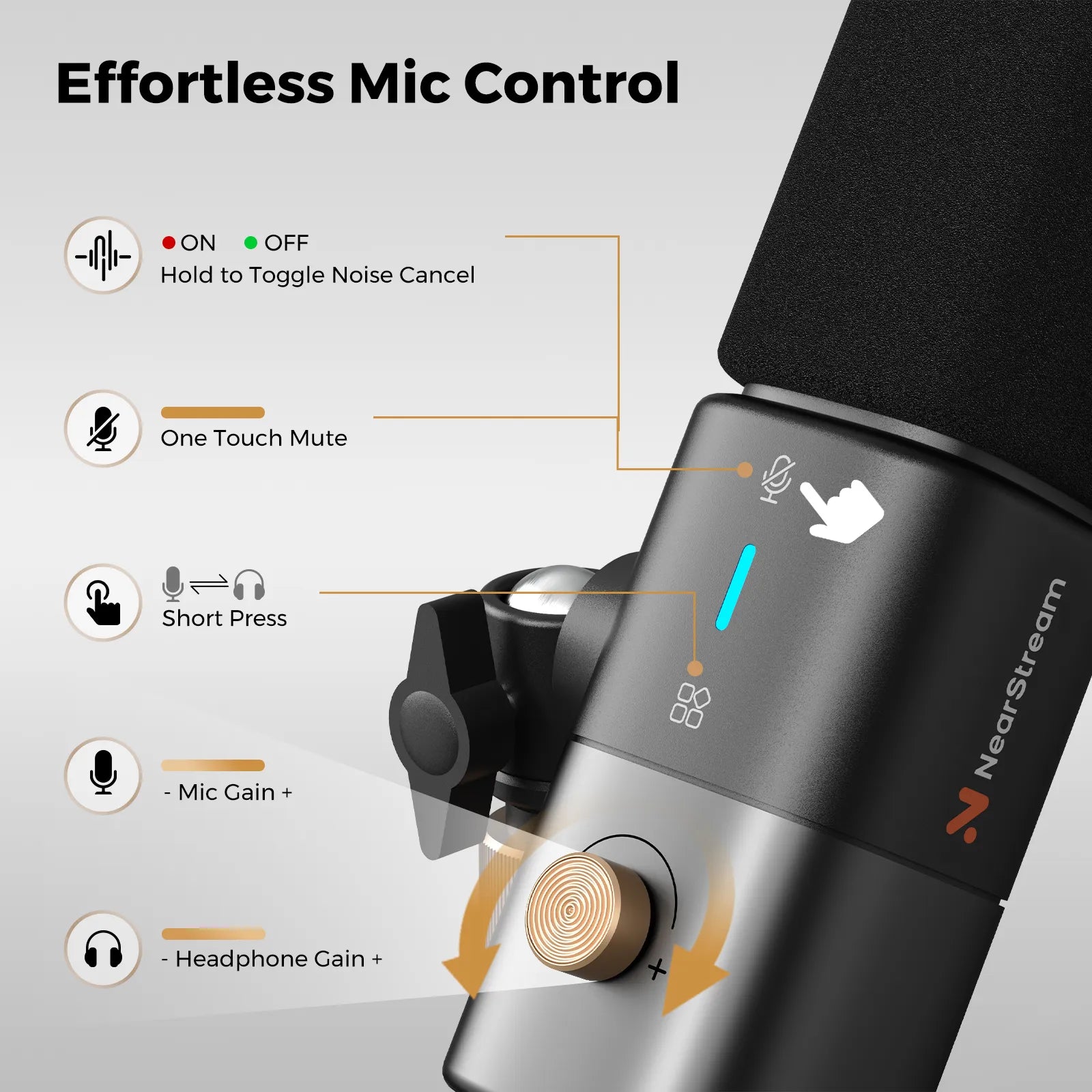 NearStream AM25X: AI Noise-Canceling USB&XLR Condenser Microphone - iDesign Communications