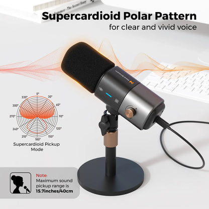NearStream AM25X: AI Noise-Canceling USB&XLR Condenser Microphone - iDesign Communications