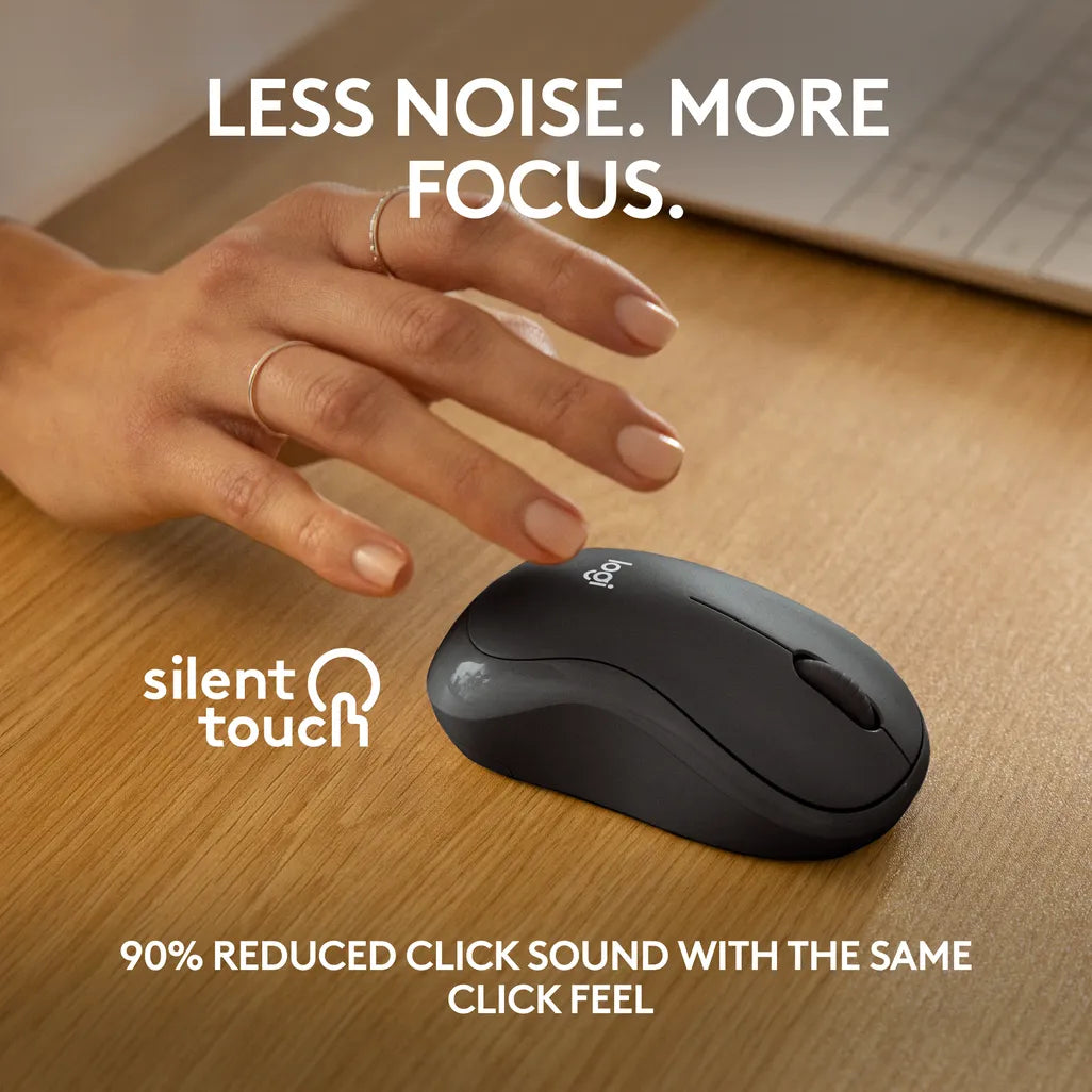 Logitech M240 Silent Bluetooth Ambidextrous Mouse Black - iDesign Communications