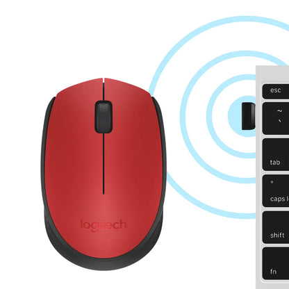 Logitech M171 Mouse 2.4Ghz Black Red - iDesign Communications
