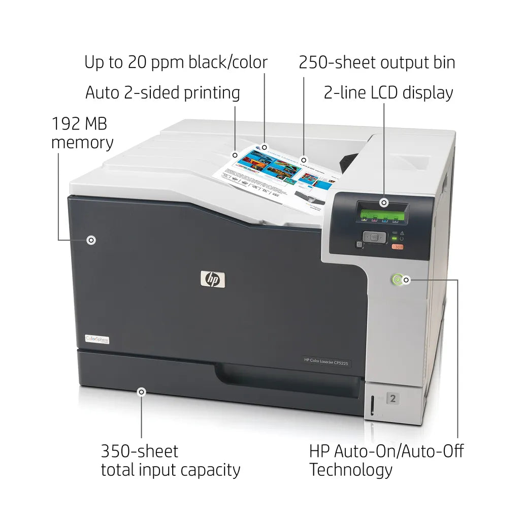 HP LaserJet Professional CP5225DN A3 Colour Laser Printer - iDesign Communications