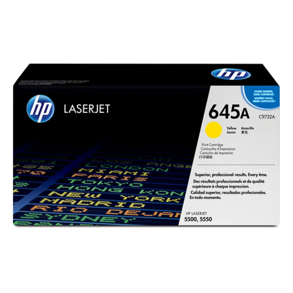 HP 645A Yellow Toner Cartridge 12,000 Pages Original - iDesign Communications