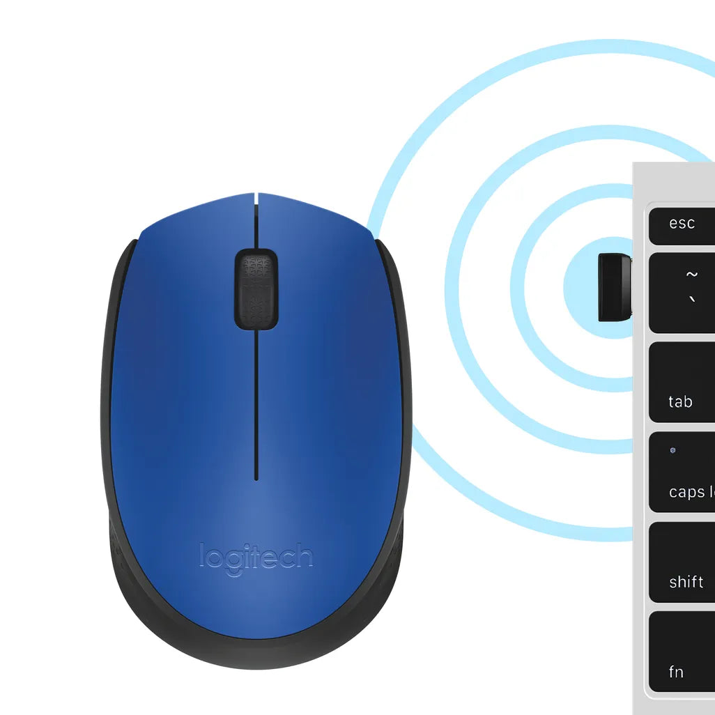 Logitech M171 Wireless Mouse Blue and Black - iDesign Communications