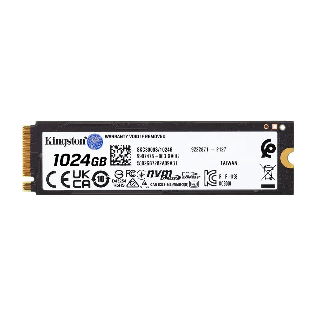Kingston KC3000 1TB M.2 2280 NVMe Internal SSD - iDesign Communications