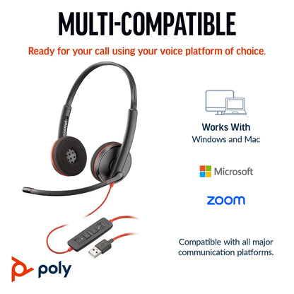 Poly Blackwire 3225 Stereo USB-C Headset - iDesign Communications