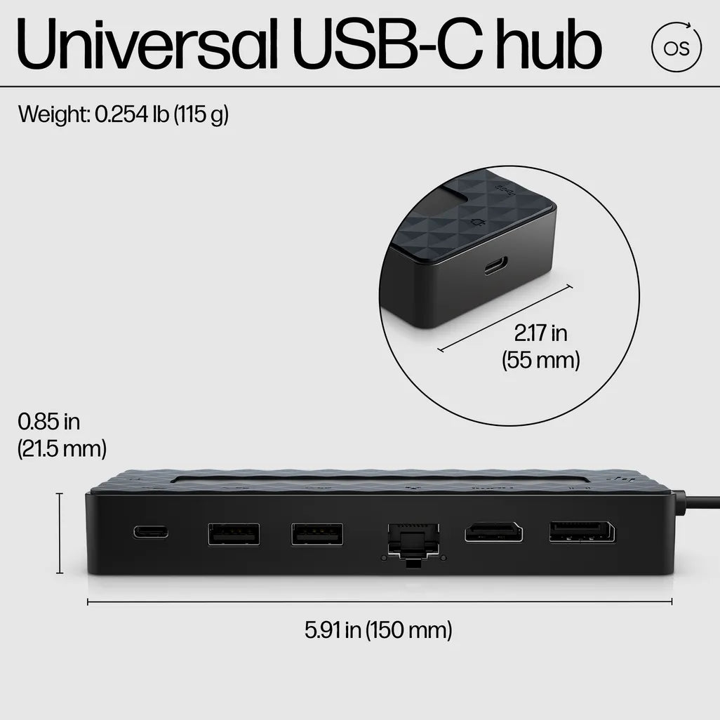 HP 7-in-1 to Type-C USB Hub with Notebook Charger Bundle - iDesign Communications
