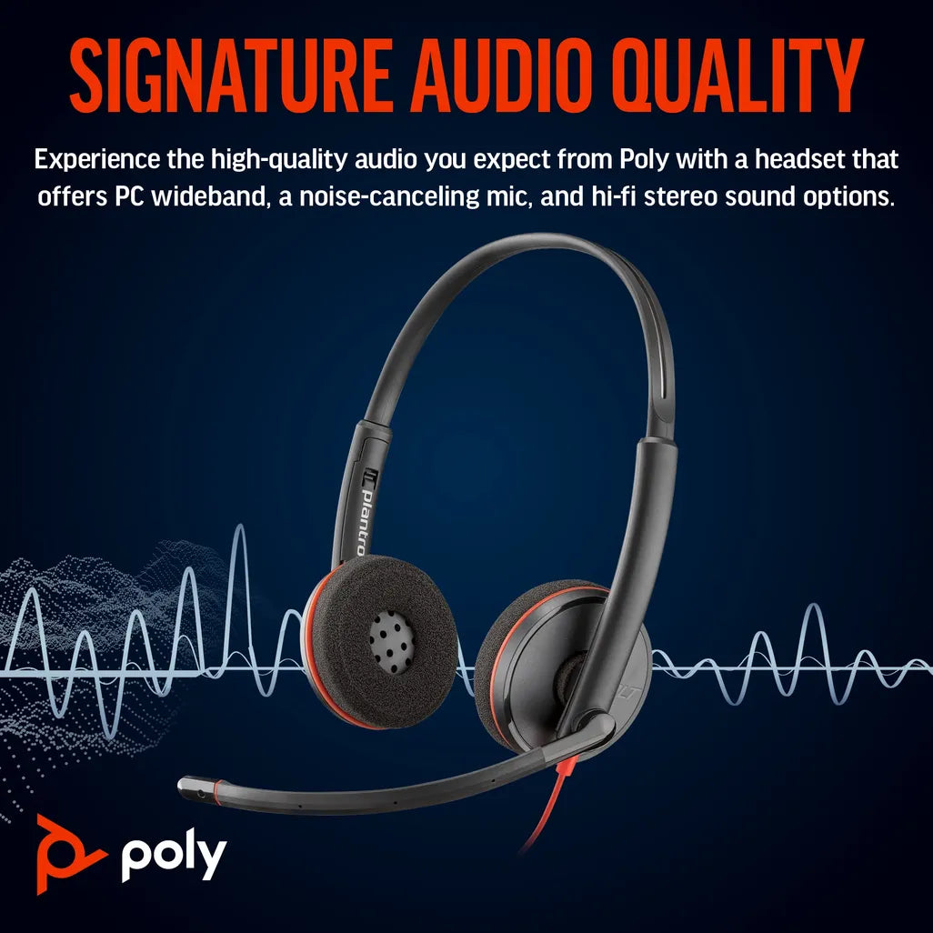 Poly Blackwire 3225 Stereo USB-C Headset - iDesign Communications