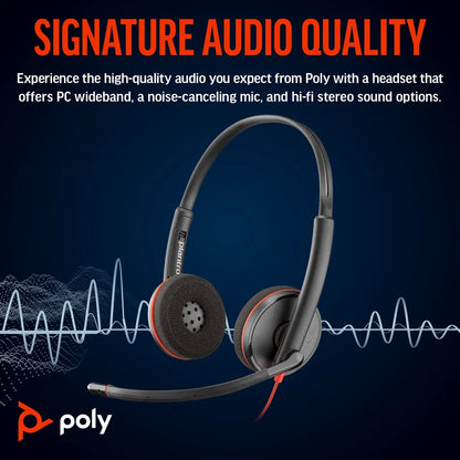 Poly Blackwire 3225 Stereo USB-C Headset - iDesign Communications