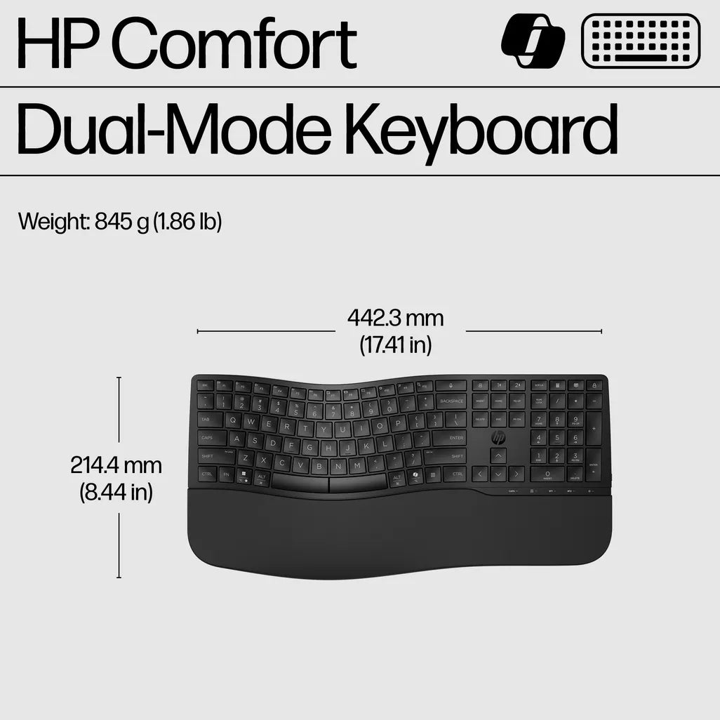 HP 685 Comfort Dual-Mode Keyboard Black - iDesign Communications