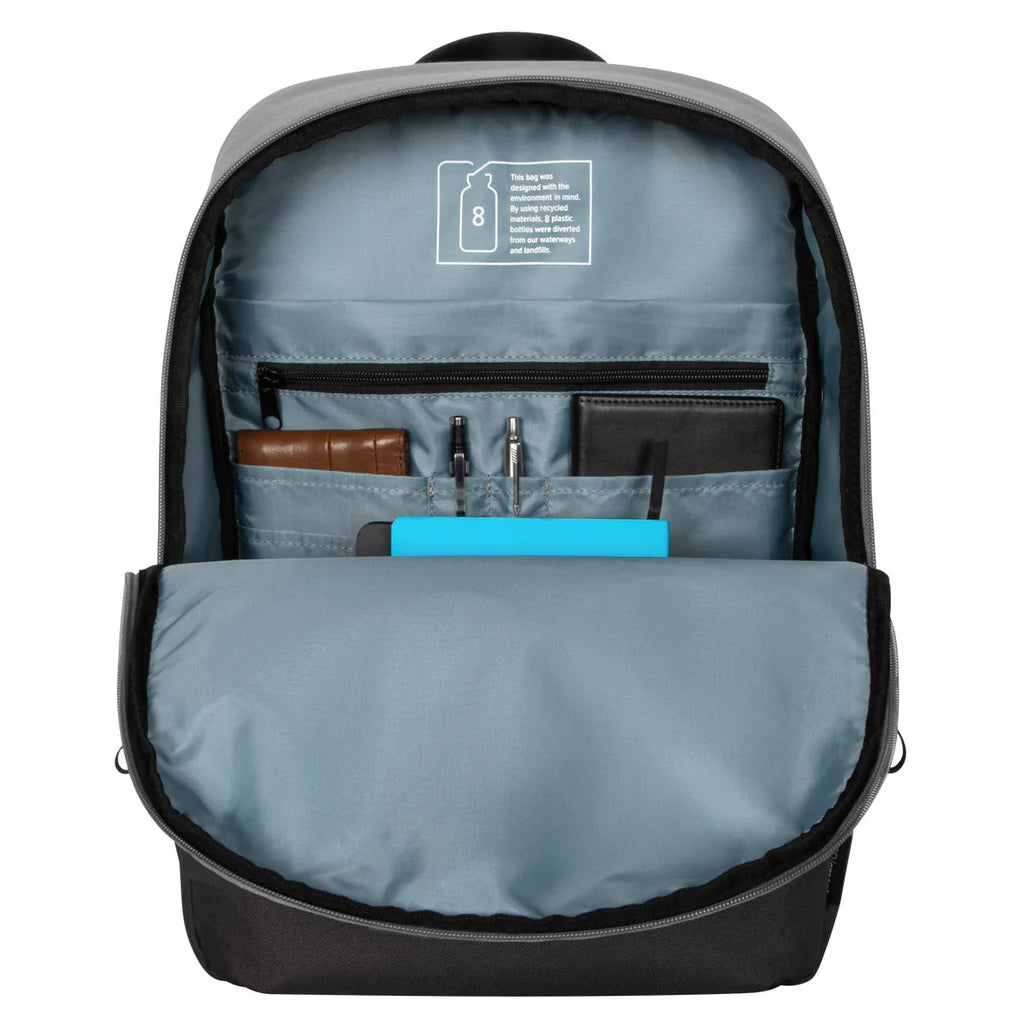 Targus 16" Sagano™ EcoSmart® Commuter Backpack - Black/Grey - iDesign Communications