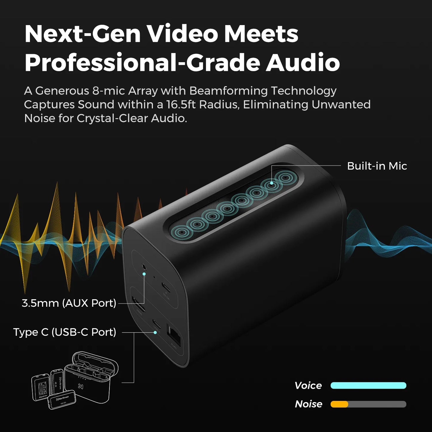 NearStream VM20: 4K AI Noise-Canceling Streaming Camera - iDesign Communications